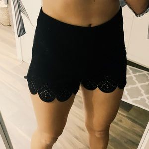 Black detailed shorts